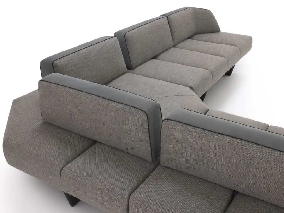 Divano Leyton outlet tessuto in poliuretano Diotti.com a prezzo Outlet