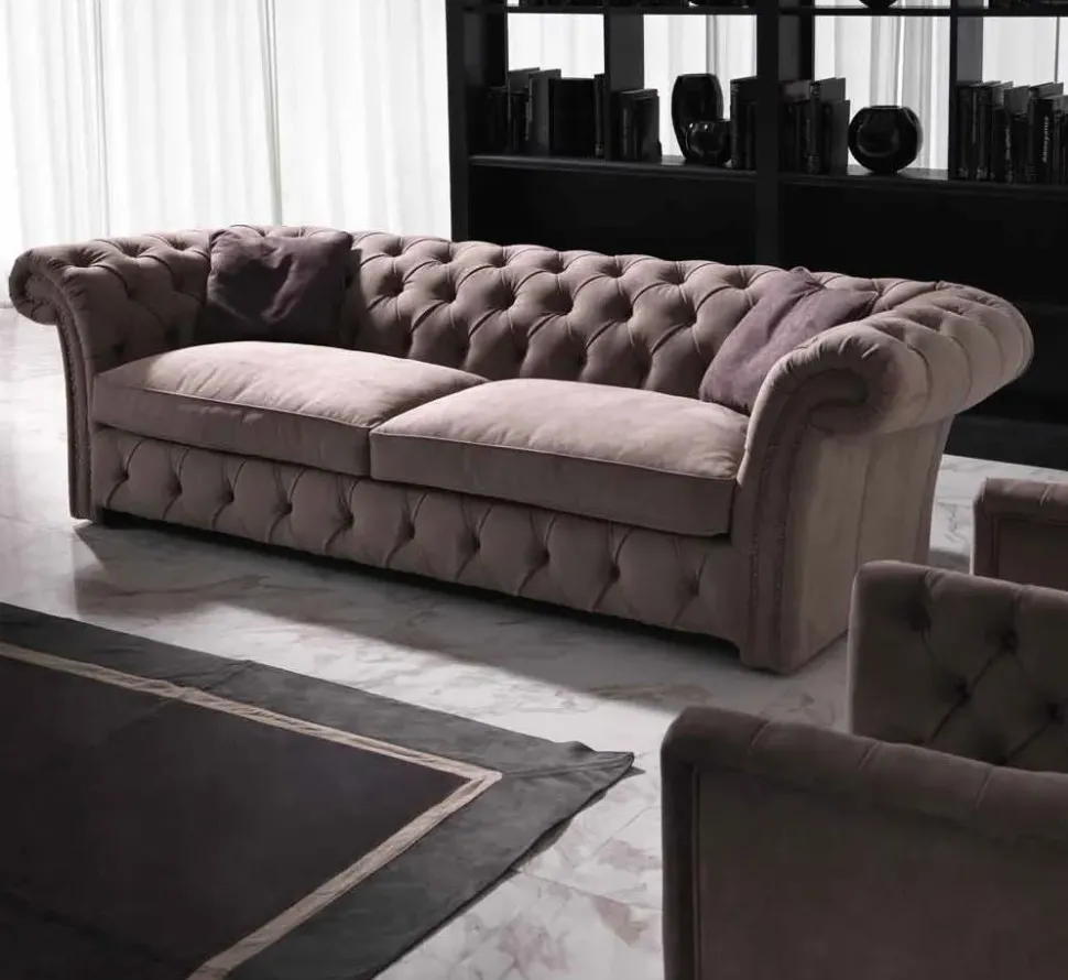 Divano Md work Divano pelle scamosciata piu piuma PREZZI OUTLET sconto 44%