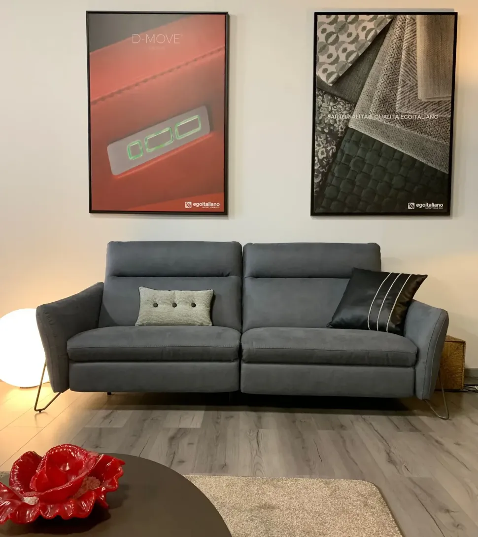 Divano moderno microfibra Gaia-2-relax di Egoitaliano con sconto del - 40%