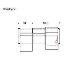 Divano moderno tessuto  christopher di Le comfort con sconto del - 48%