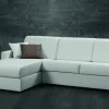 Divano moderno tessuto Divano-letto mod.dodò con chaise-longue rivestito in tessuto scontato del 50% di Excò con sconto del - 50%