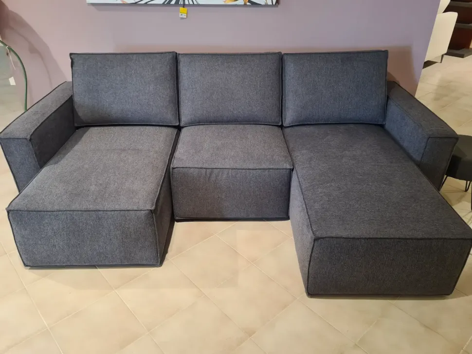 Divano Mono tessuto in poliuretano Samoa in Offerta Outlet