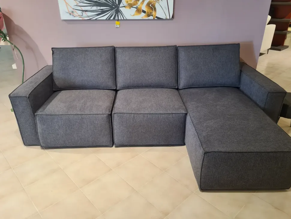 Divano Mono tessuto in poliuretano Samoa in Offerta Outlet