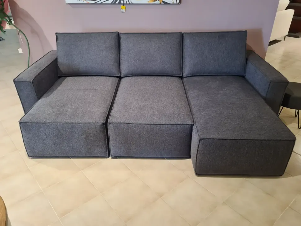 Divano Mono tessuto in poliuretano Samoa in Offerta Outlet