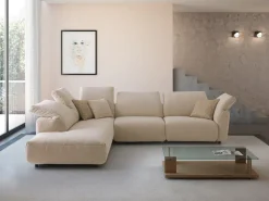 Divano Nevis outlet tessuto in poliuretano Diotti.com a prezzo Outlet