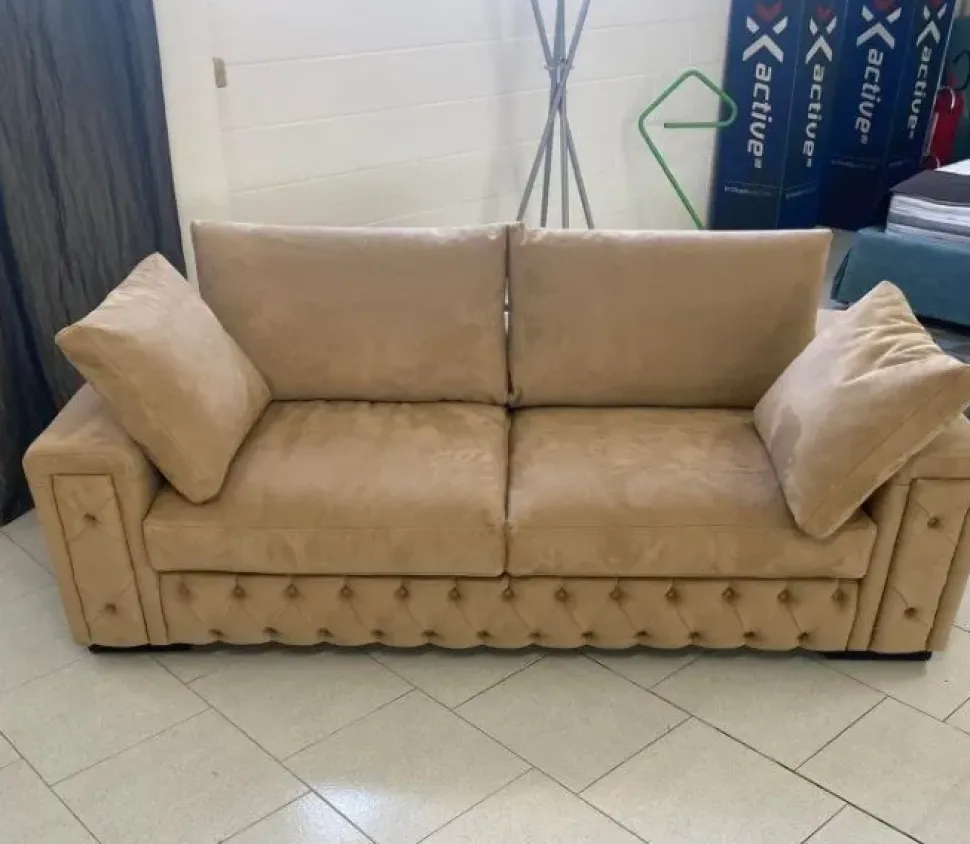 Divano Pelle nabuk pronta consegna Md work OFFERTA OUTLET