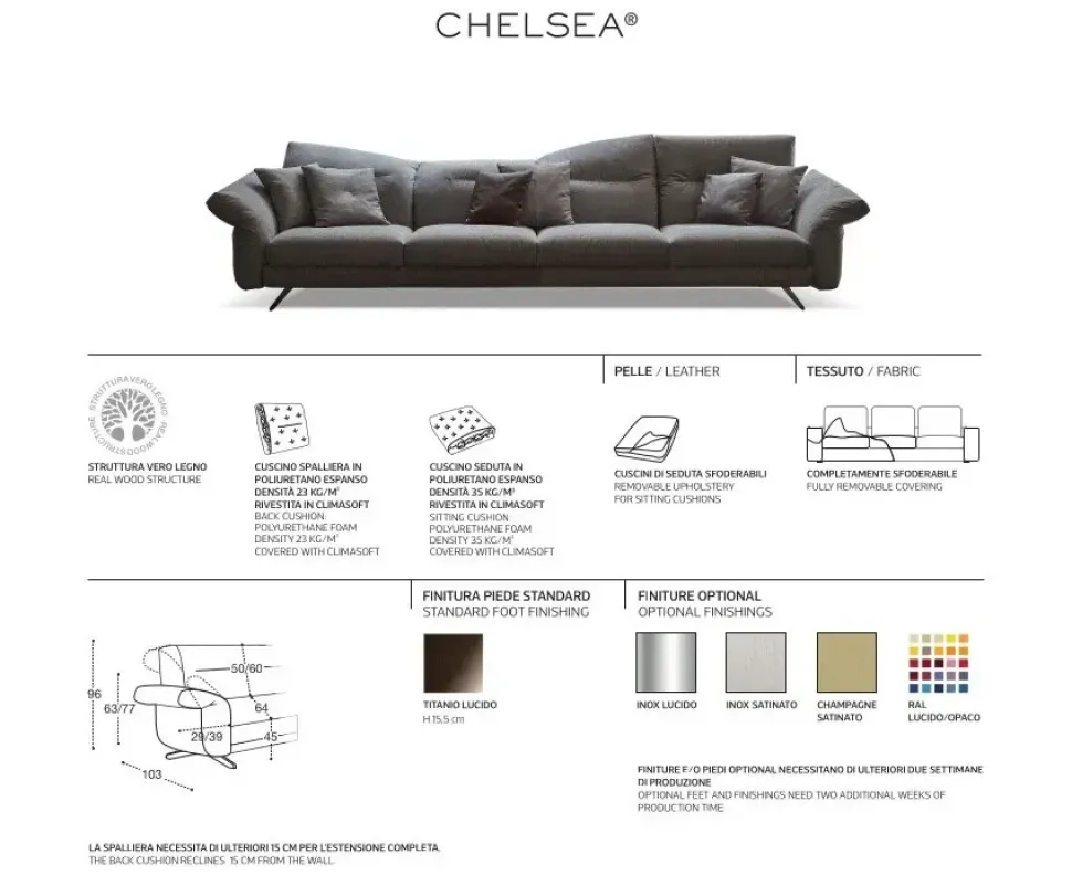 Divano Rosini Chelsea PREZZI OUTLET sconto 30%