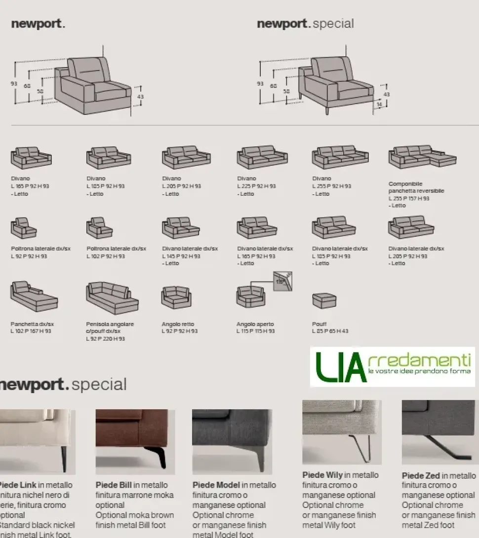 Divano Samoa Newport special PREZZI OUTLET sconto 35%