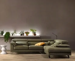 Divano Step special-3 tessuto in poliuretano Samoa in Offerta Outlet