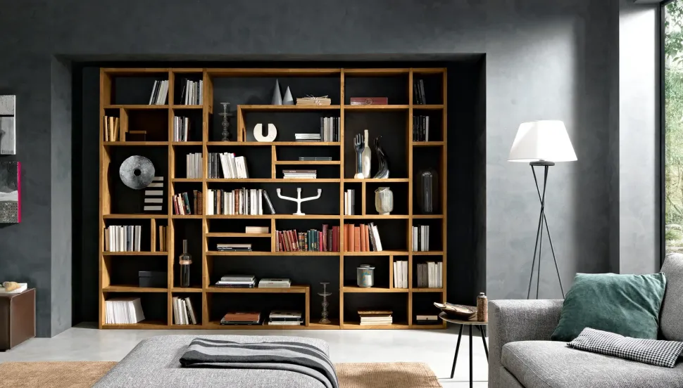 Libreria Artigianale in legno scontata -26%: scopri Libreria mix in legno massello