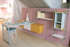 Libreria Callesella in legno a prezzo Outlet: scopri Urban time - libreria titanio e uranio