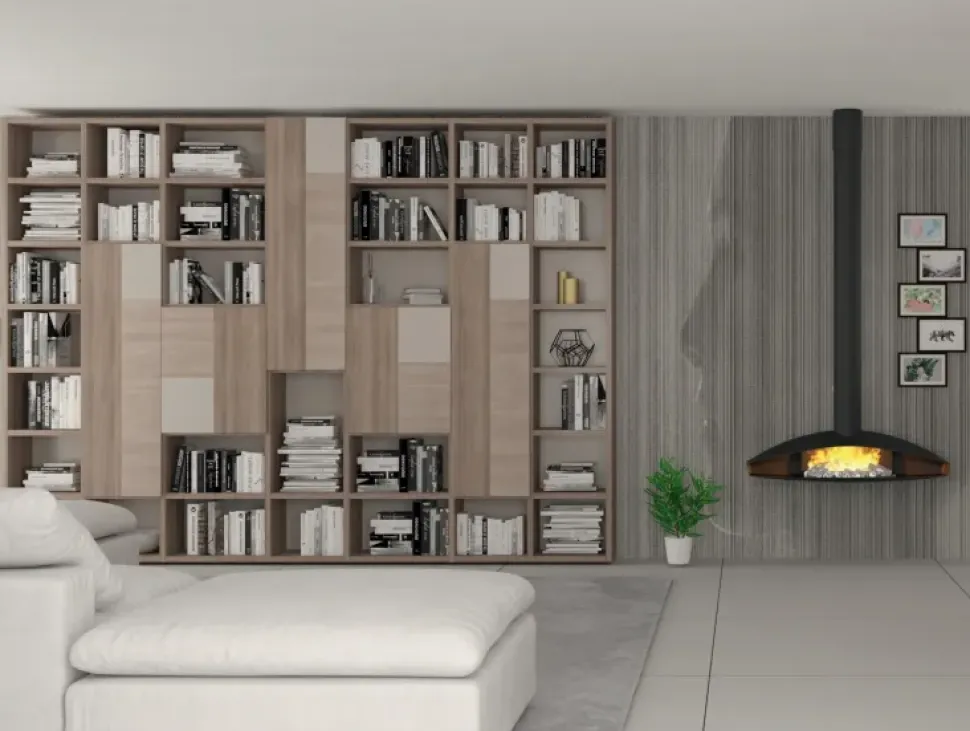 Libreria Composizione 5cento - 7rf 5050_a stile moderno di Favero scontata del 40%