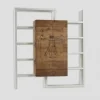 Libreria in stile design Dialma brown in legno Offerta Outlet