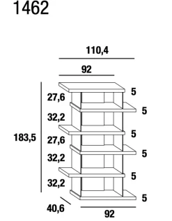 Libreria Lago in laccato opaco scontata -33%: scopri Air - versione 1462