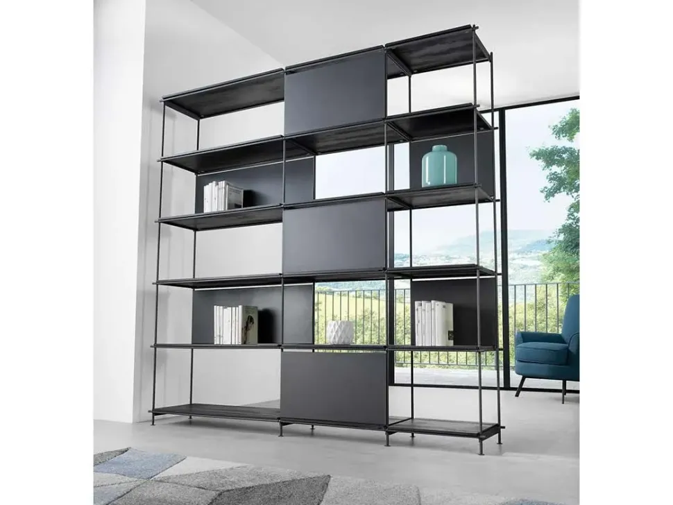 Libreria Pezzani in laminato opaco a prezzo scontato: scopri Musa