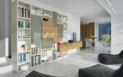 Libreria Sangiacomo in laccato opaco a prezzo Outlet: scopri Modo comp m6c71