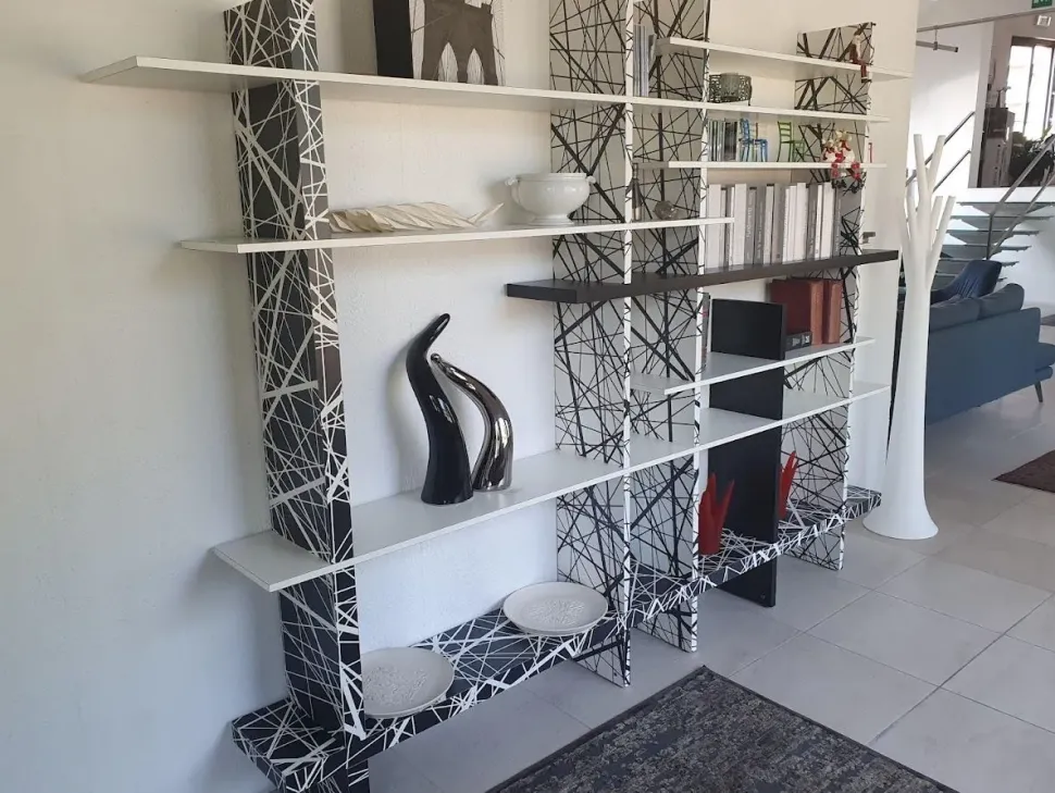 Libreria Takebook De rosso in stile design in offerta