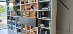 Libreria Wall system Poliform in stile design in offerta