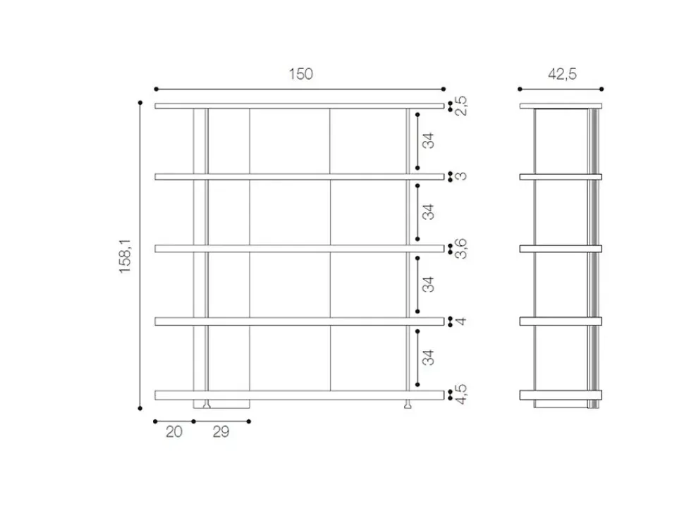 Libreria Zero.16 alta libreria di Devina nais: richiedi ora il prezzo riservato