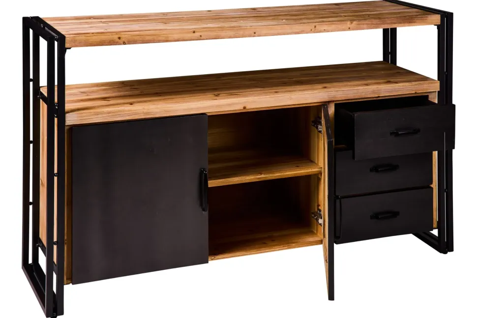 Madia Credenza 2 sportelli 3 cassetti industrial in stile moderno di Outlet etnico in Offerta Outlet