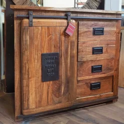 Madia Credenza newport scura etnico indsutrial in stile design di Outlet etnico in Offerta Outlet