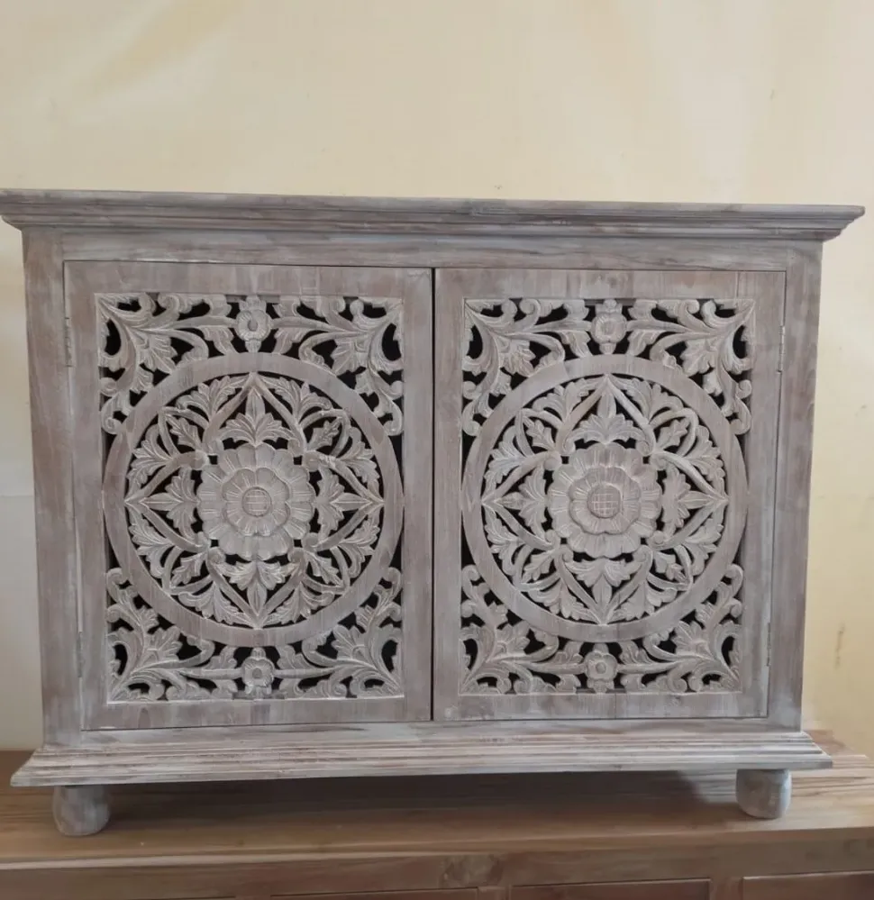 Madia Credenza oriente teak 120 di Outlet etnico in stile design scontata -30%