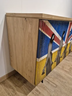 Madia di Artigianale in legno Liverpool a prezzo Outlet