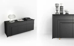 Madia in stile design Gessolina con piedini di Minotti italia in offerta