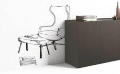 Madia in stile design Km di Minotti italia in Offerta Outlet