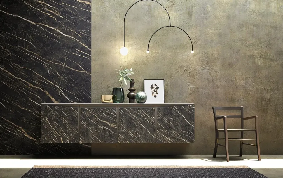 Madia in stile moderno Horizon di Mobilgam a prezzo Outlet