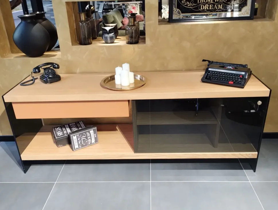 Madia in stile moderno River di Nature design a prezzo Outlet