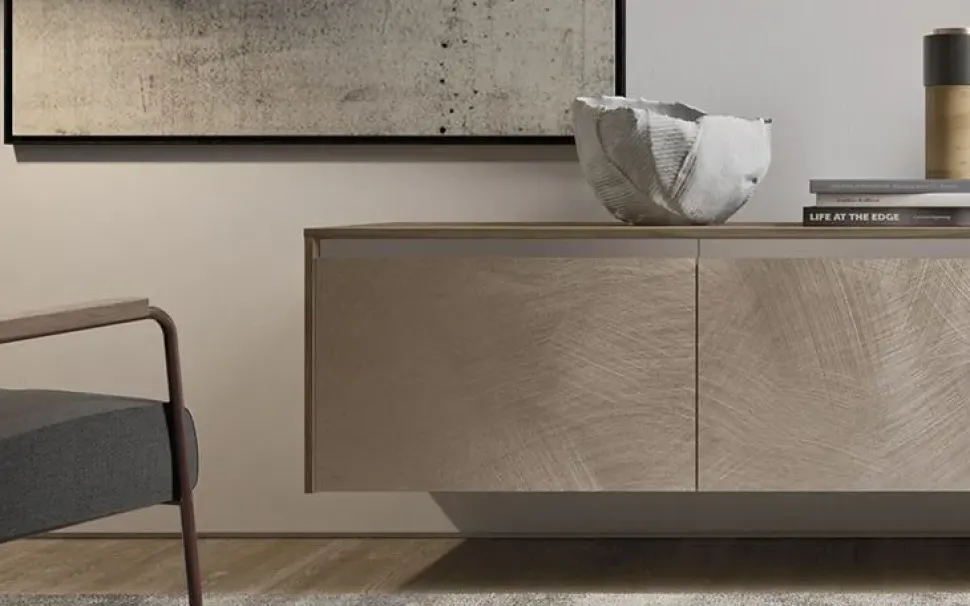 Madia Legno e ante spatolate di Md work con forte sconto