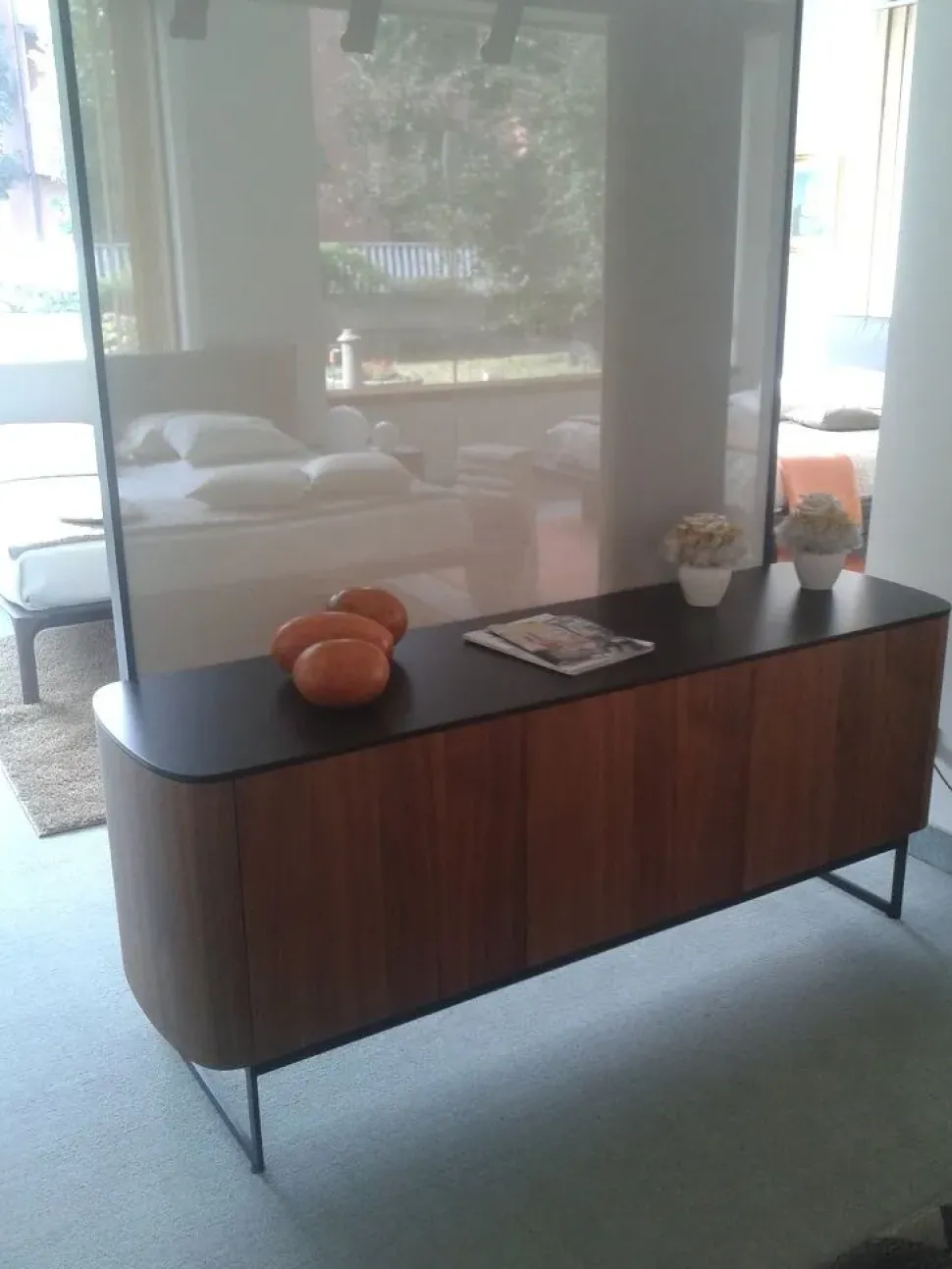 Madia modello Sidewiev noce canaletto di Caccaro a PREZZI OUTLET