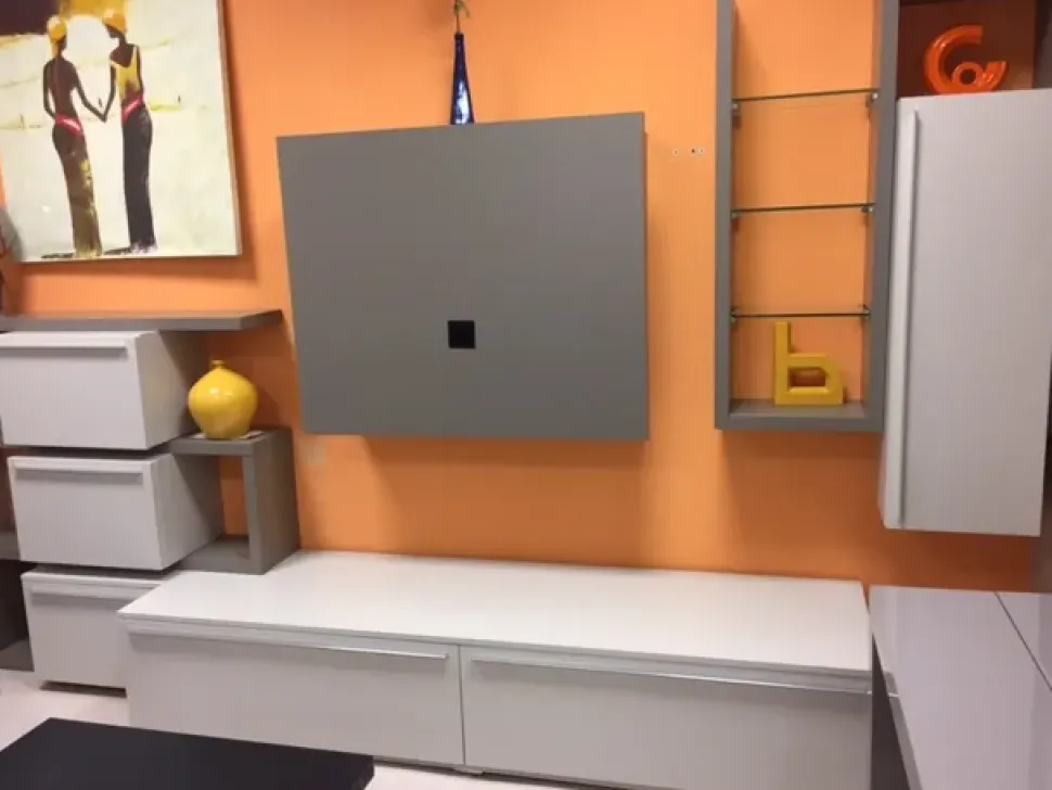 Maronese Soggiorno Seta Laccato Opaco Pareti attrezzate Moderno