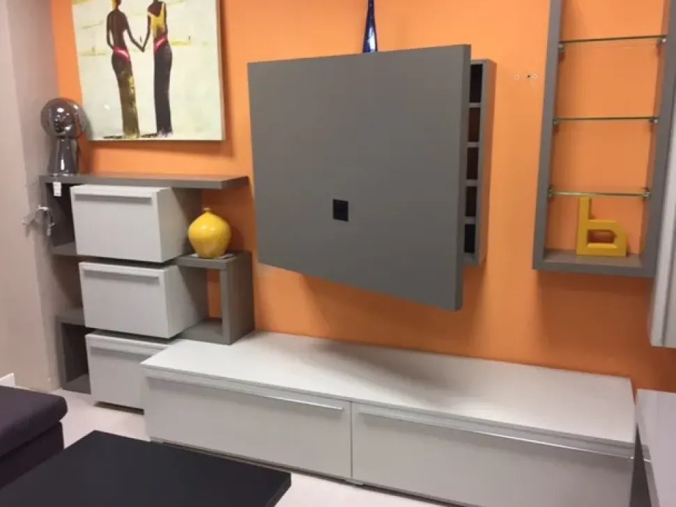 Maronese Soggiorno Seta Laccato Opaco Pareti attrezzate Moderno