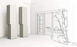 Mobile ingresso design A terra Samurai di Minotti italia scontato