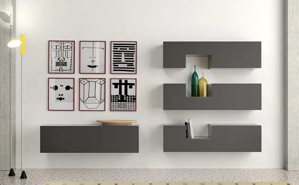 Mobile ingresso design Sospeso Duedi, tredi, quattrodi di Minotti italia scontato