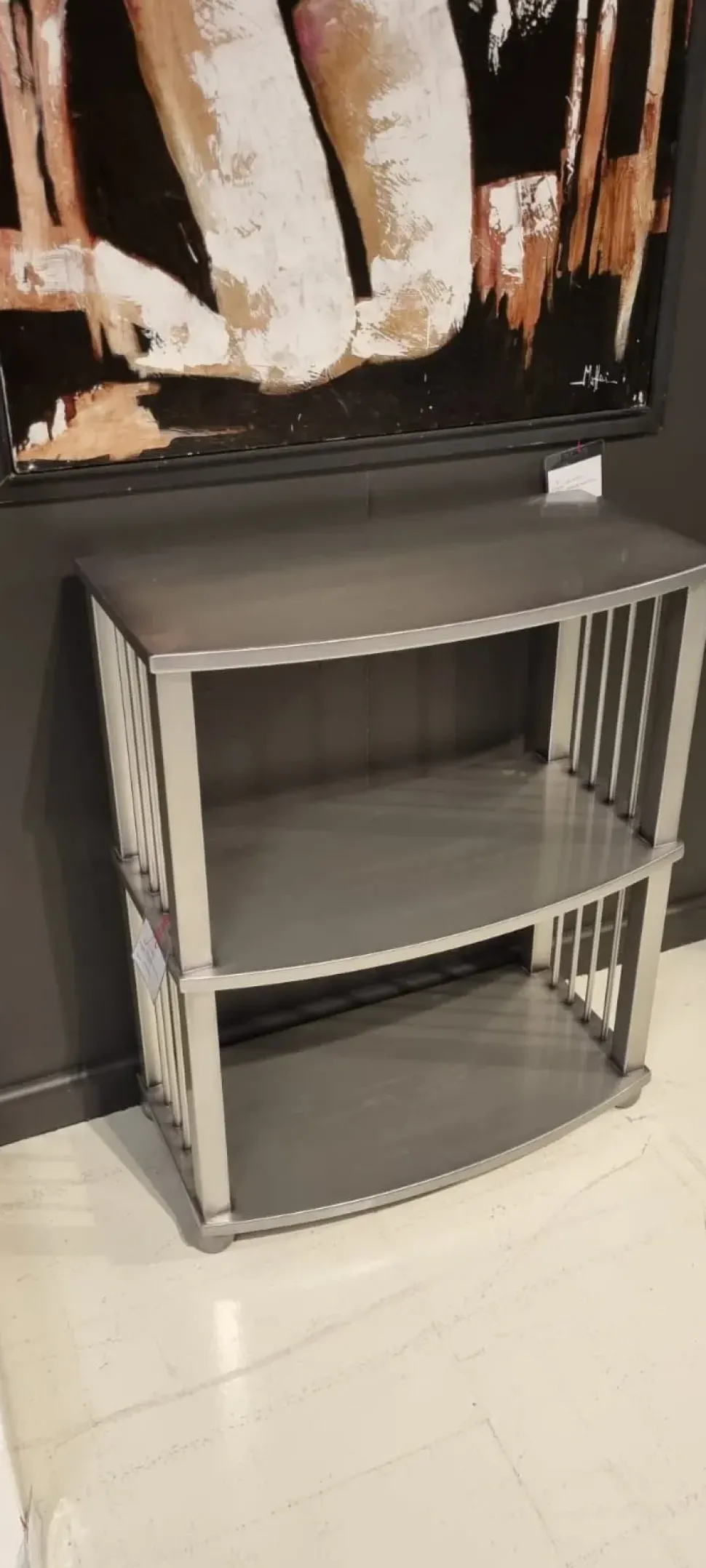 Mobile ingresso Etagere grigio Artigianale in stile classico a prezzo ribassato