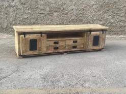 Mobile porta tv Mobile basso portatv jupiter  industrial  di Outlet etnico in offerta