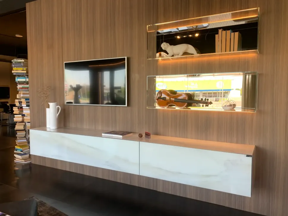 Mobile soggiorno modello Living materia e 36e8 glass di Lago a PREZZI OUTLET