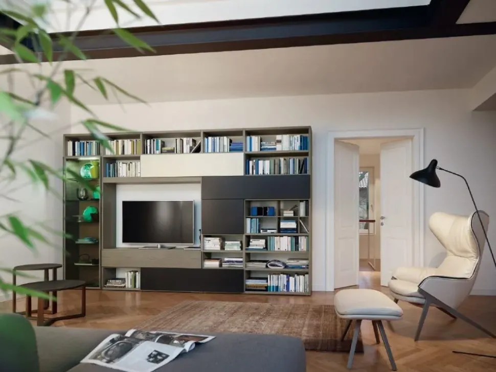 Mobile soggiorno modello M5c62 di Sangiacomo a PREZZI OUTLET