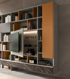 Mobile soggiorno modello Composizione horizon 1023 di Mobilgam scontato -30%