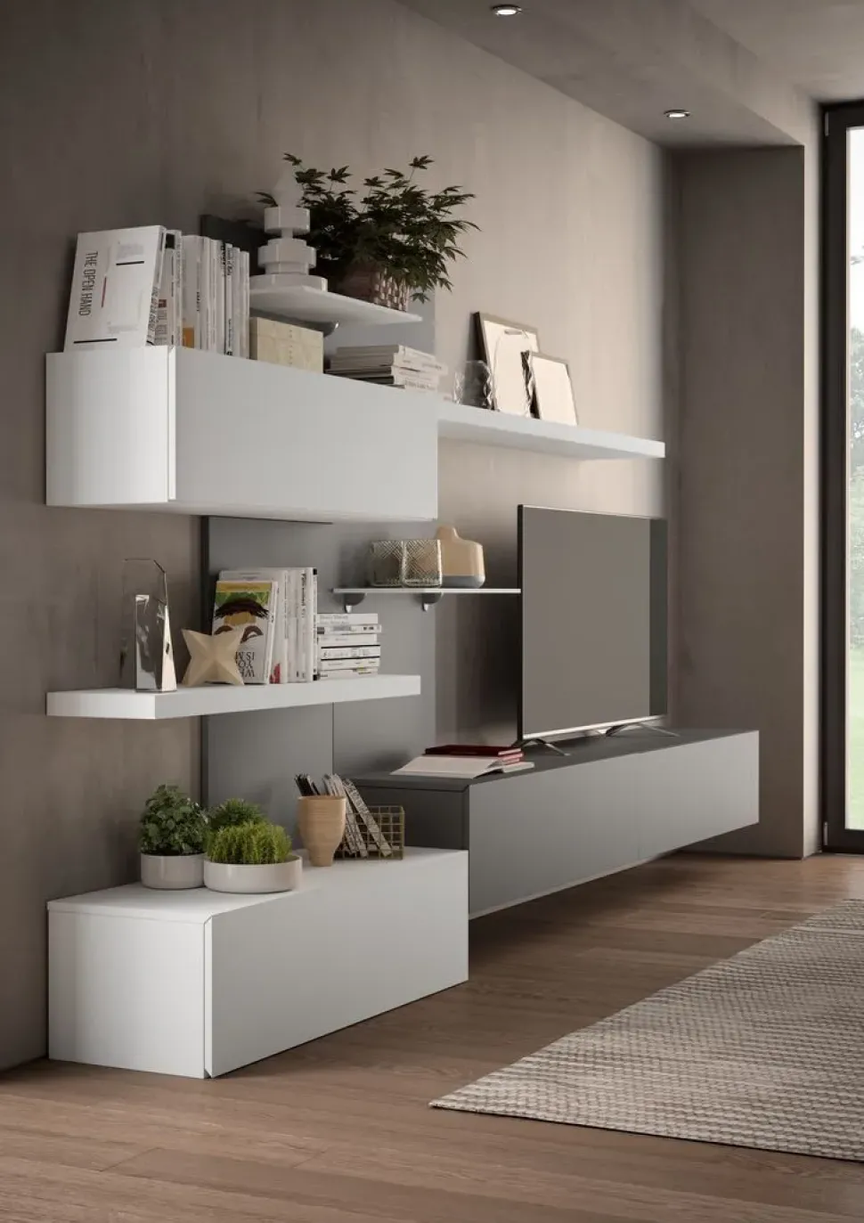 Mobile soggiorno modello Living 573 di Giessegi a PREZZI OUTLET