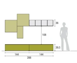 Mobile soggiorno modello Atlante skt12 di Tomasella scontato -30%