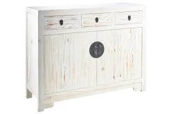 Mobile soggiorno modello  credenza china in legno  3 cassetti 2 sportelli  white decape' di Outlet etnico a PREZZI OUTLET