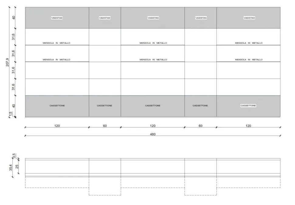 Mobile soggiorno modello Living system lampo di Sangiacomo a PREZZI OUTLET