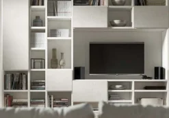 Mobile soggiorno modello Soggiorno spessore 3.5 cm cemento  di Md work scontato -42%