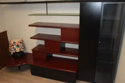 Mobile soggiorno modello Lorenzetti bordeaux di Sangiacomo a PREZZI OUTLET