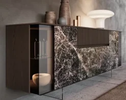 Mobile soggiorno modello Horizon glass 1035 di Mobilgam a PREZZI OUTLET