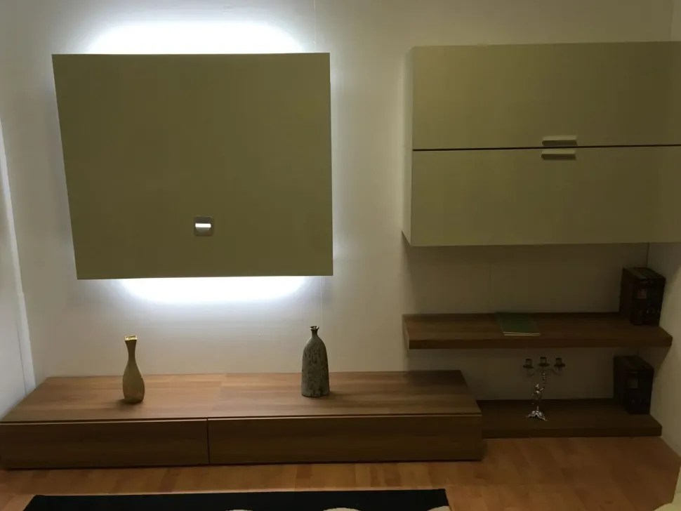 OFFERTA soggiorno completo SANTA LUCIA laccato lucido panna